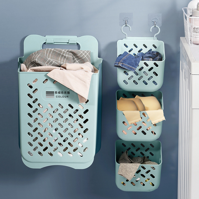 Collapsible storage basket foldable storage box organizer folding clothes dirty waterproof clothes basket