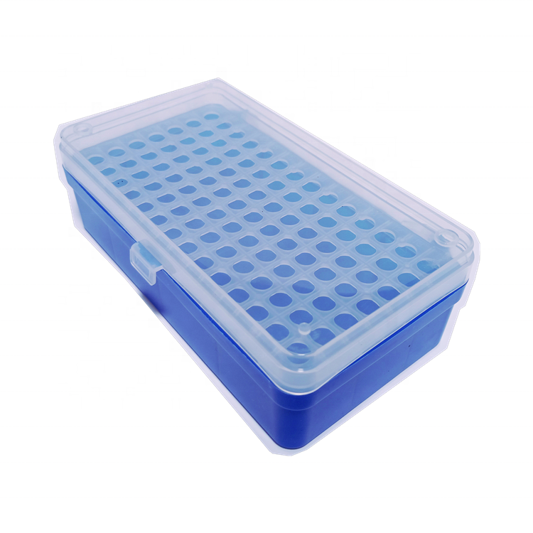 CTB-09805 Laboratory Plastic 98 well tube freeze storage box for 0.5ml microcentrifuge tubes