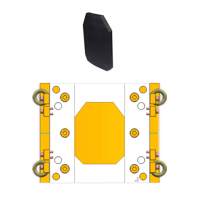 custom 600T hydraulic press making PE body armor vest plate mould