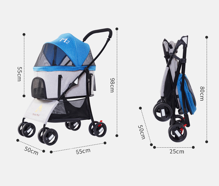 Best Selling Pet Stroller Cheap Double Pet Dog Stroller Pet Trolley Stroller