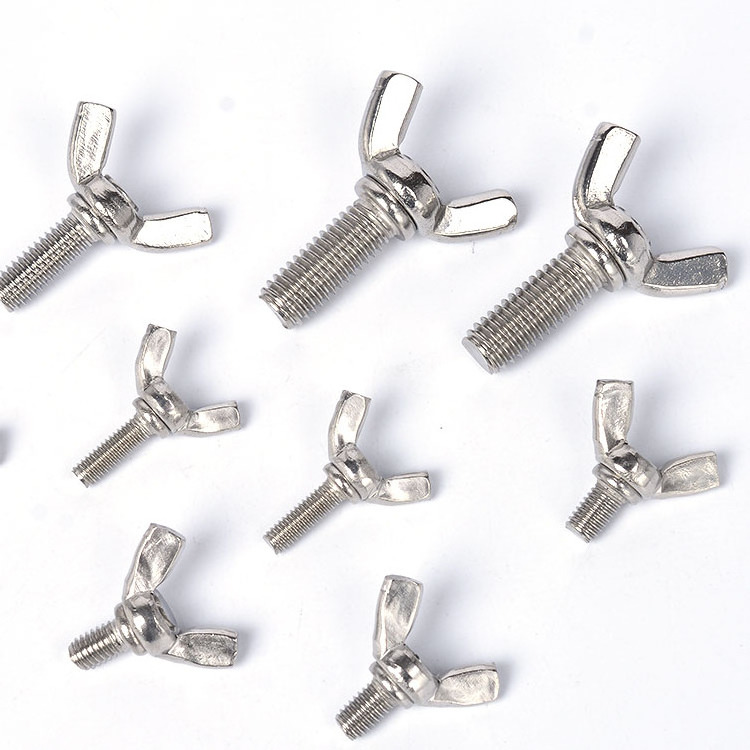 M6/M8/M10 DIN316 Butterfly Bolt Wing Bolt Set Wing Nuts Claw Screw Thumbscrew Stainless Steel