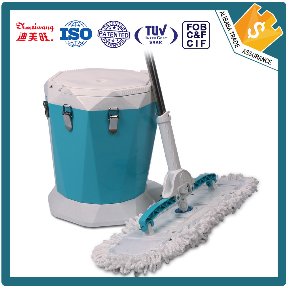 hot sale heady duty industrial Flat squeeze mop bucket with wheels