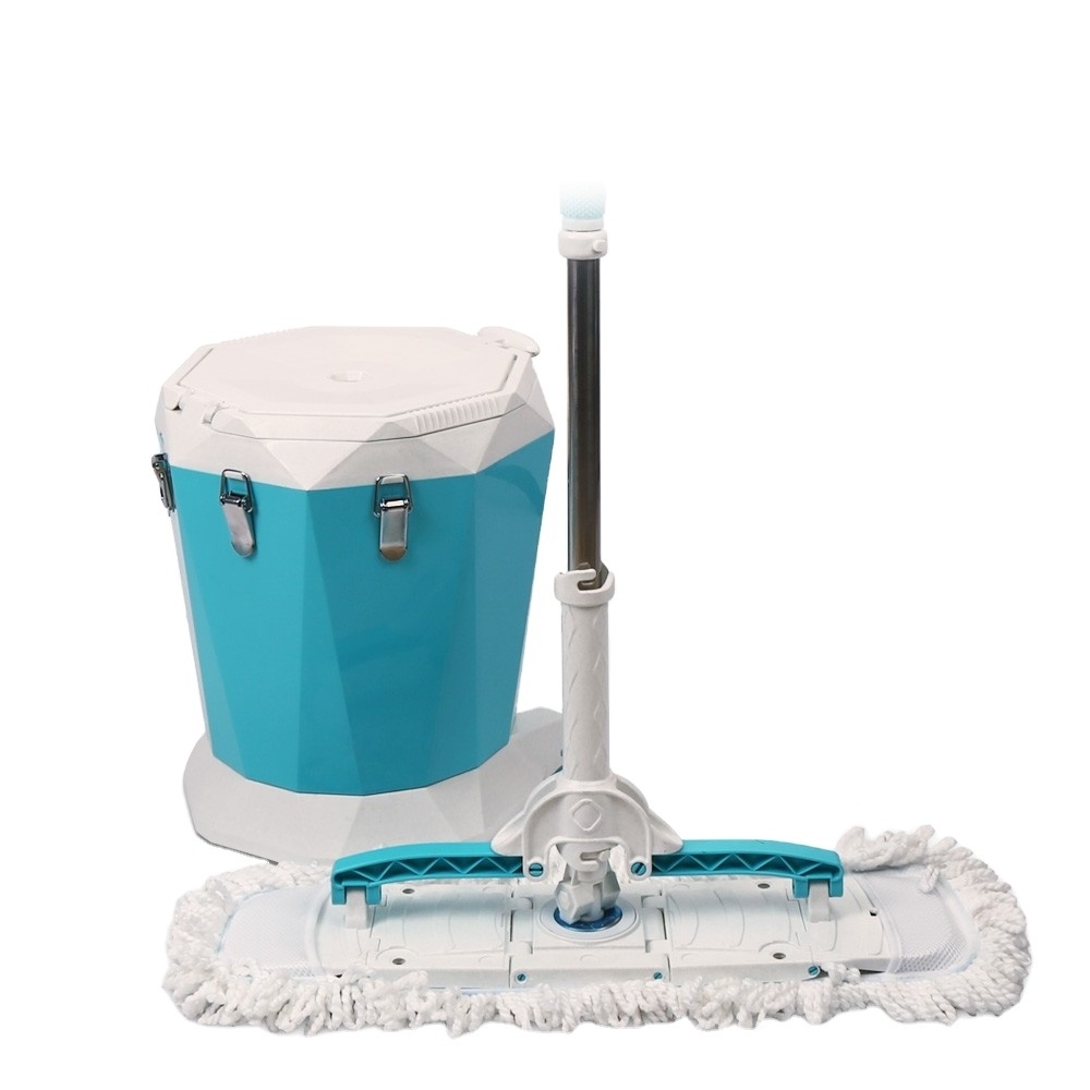 hot sale heady duty industrial Flat squeeze mop bucket with wheels