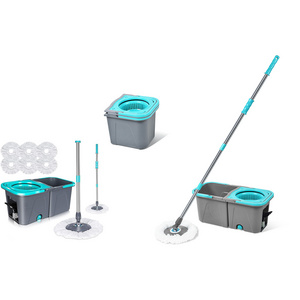 Spin magic Mop and Bucket, Mop and Bucket with Wringer Set for Home, Stackable Spining Mops with Foot Pedal for Floor Cleaning