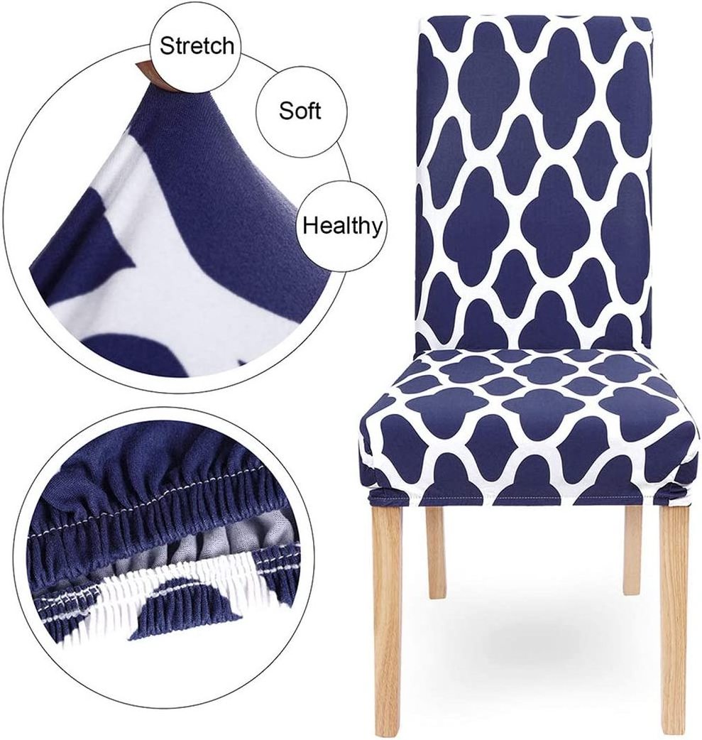 Spandex Fabric Chair Covers for Dining Room, Soft Stretch Seat Slipcover, Washable Removable Parsons Chair Protector