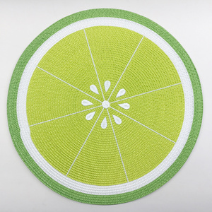 Tabletex beautiful round PP woven placemat fruit embroidery table mat