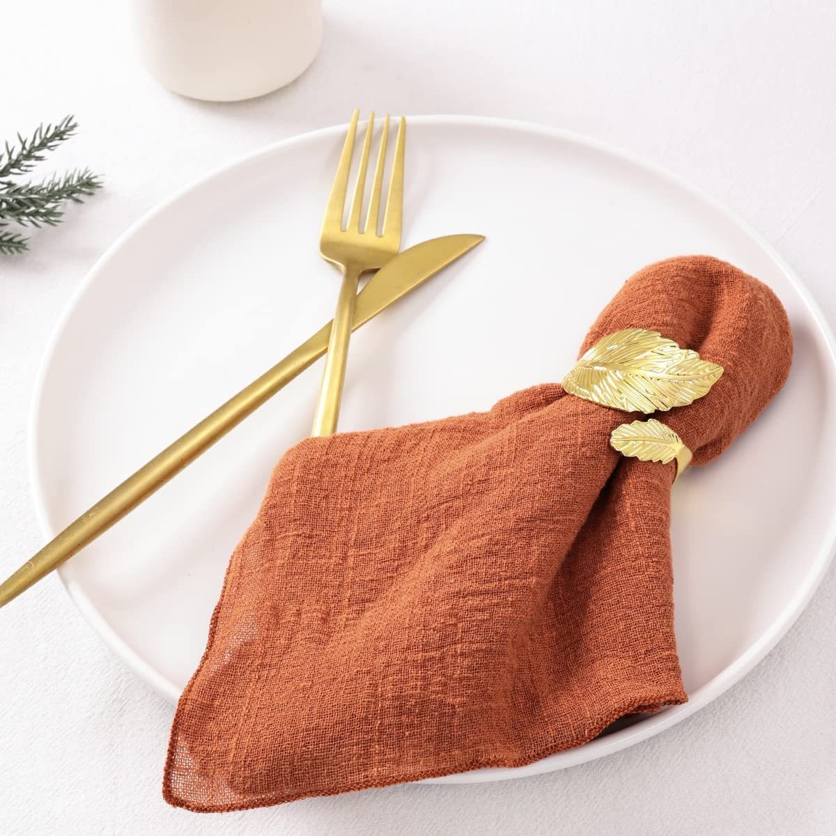 Thick Gauze Cloth Napkins 16x16 Inches 100% Natural Soft Cotton Weddings Parties Family Decorative Bulk Linen Dinner Napkins