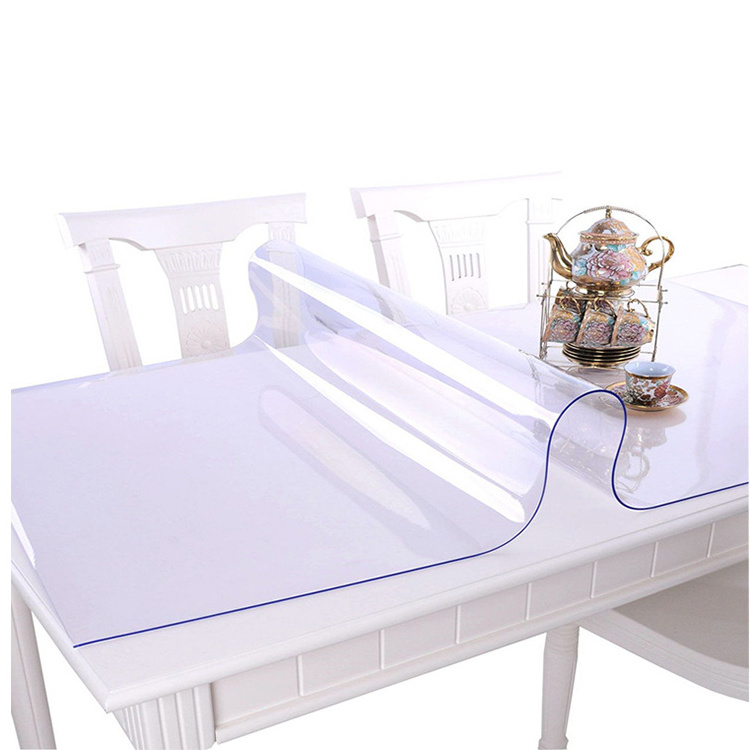 Placemat pvc soft glass tablecloth, Table cloth Soft glass Moisture Proof, table runner