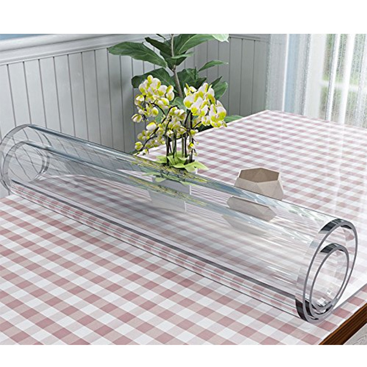 Placemat pvc soft glass tablecloth, Table cloth Soft glass Moisture Proof, table runner