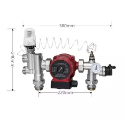 temperature control brass mixing valve Mix-water for manifold floor heating system