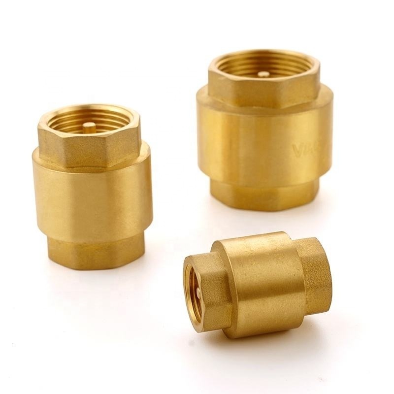 Female Thread NPT Brass Thread In-Line Spring Check Valve One-Way Anti Backflow Valve Water Control Float Valve