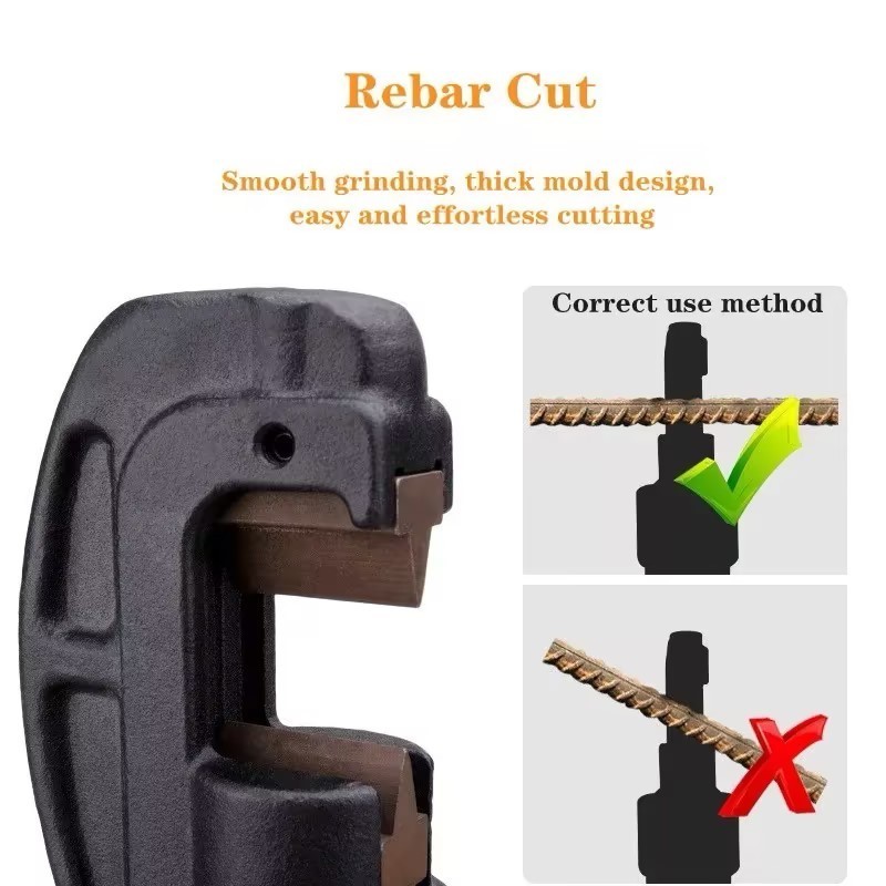 Construction Integral Hydraulic Rebar Cutter 4mm-25mm RC-25 Steel Manual Pliers High Tool-Shears Chain Cutting Tool