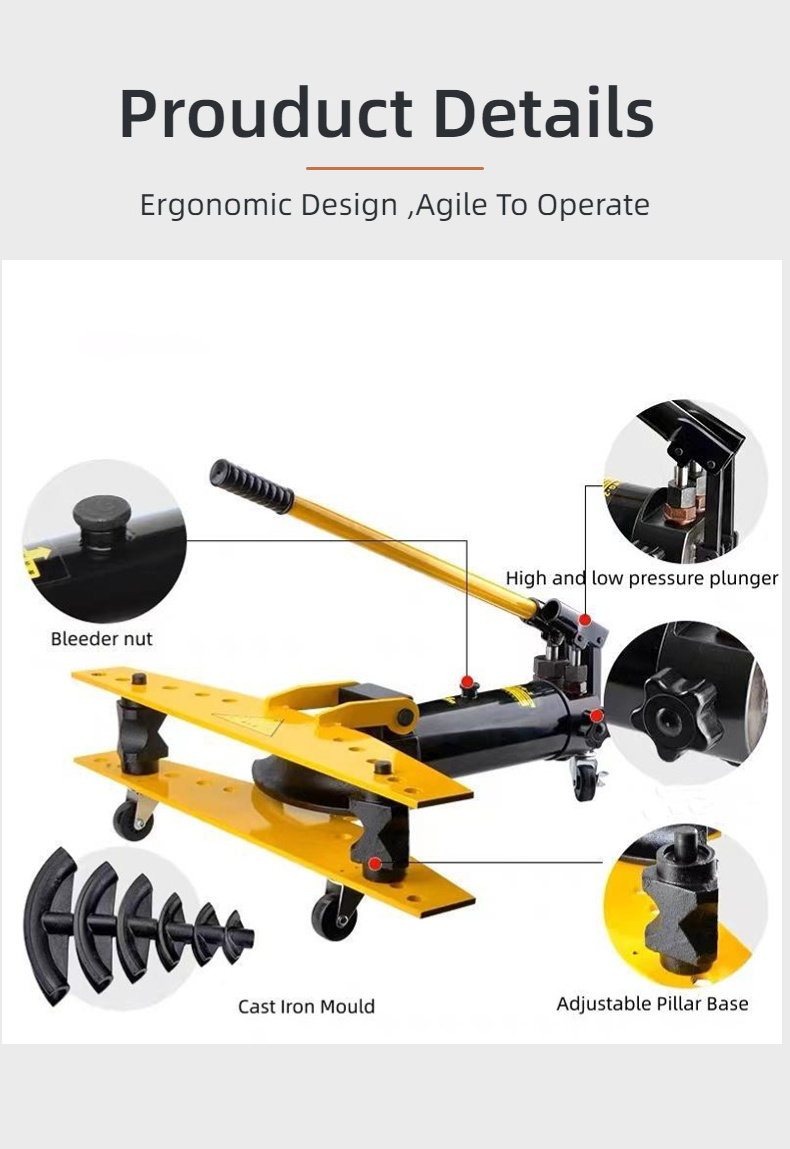 SWG-2 portable 90 degree Steel Conduit Pipe pipes bending tools manual hand hydraulic steel tube pipe bender