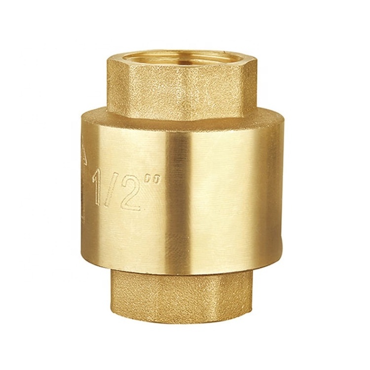 Female Thread NPT Brass Thread In-Line Spring Check Valve One-Way Anti Backflow Valve Water Control Float Valve