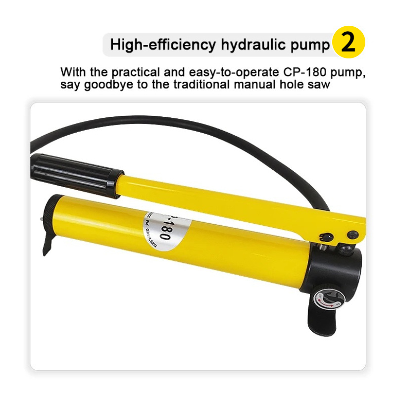 8Ton 6 Dies Hydraulic Hole Digger SYK-8 Hydraulic Hole Punch Tools 16-60mm Hole Manual Hydraulic Knockout Tool Kit