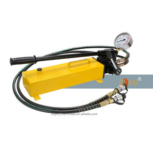 CP-700S Double Acting Manual Hydraulic Hand Pump High Pressure Oil Hose With  Gauge Hydraulic Lifting Cylinder Jack