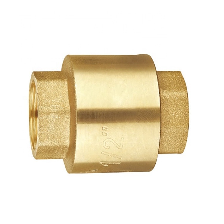 Female Thread NPT Brass Thread In-Line Spring Check Valve One-Way Anti Backflow Valve Water Control Float Valve