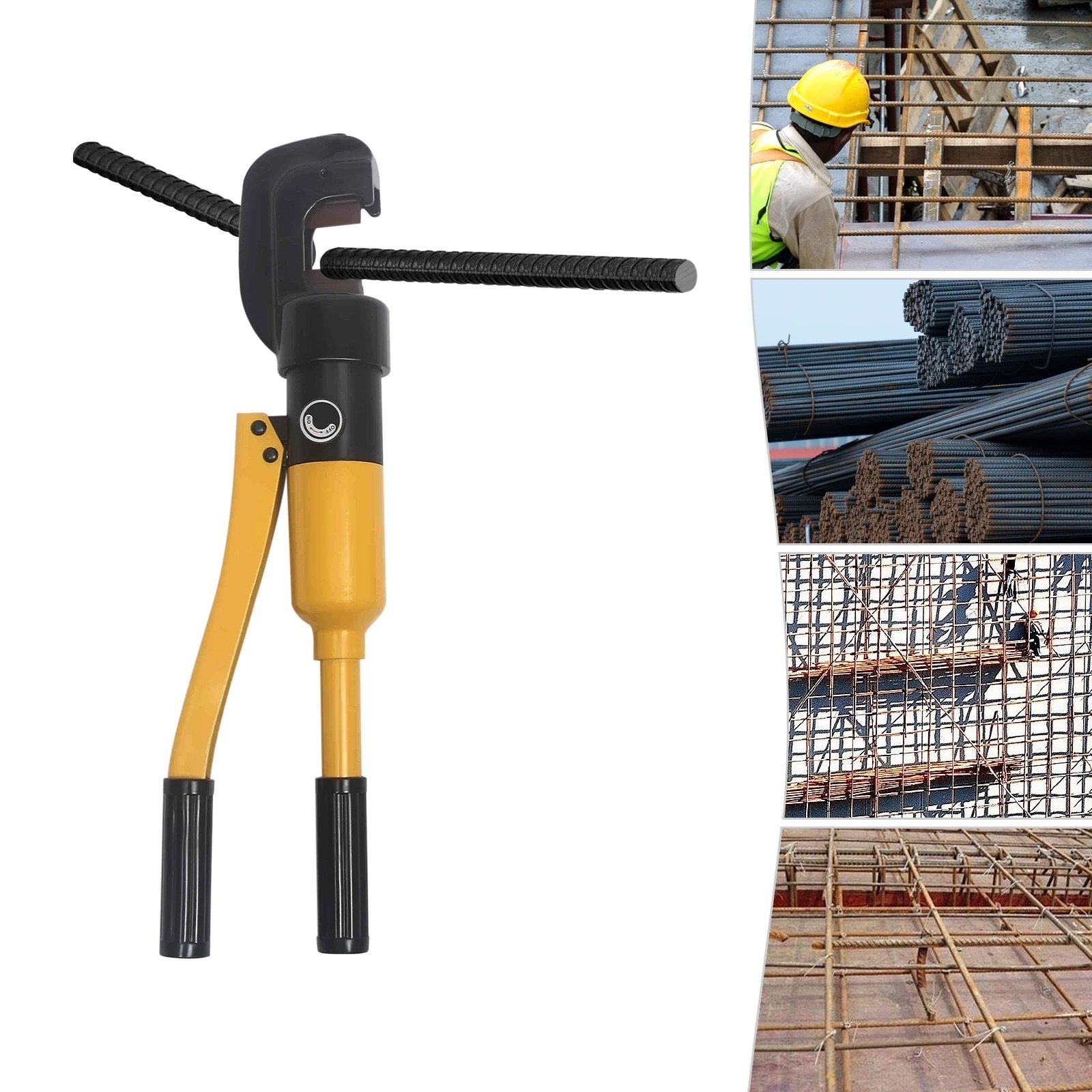 Construction Integral Hydraulic Rebar Cutter 4mm-25mm RC-25 Steel Manual Pliers High Tool-Shears Chain Cutting Tool