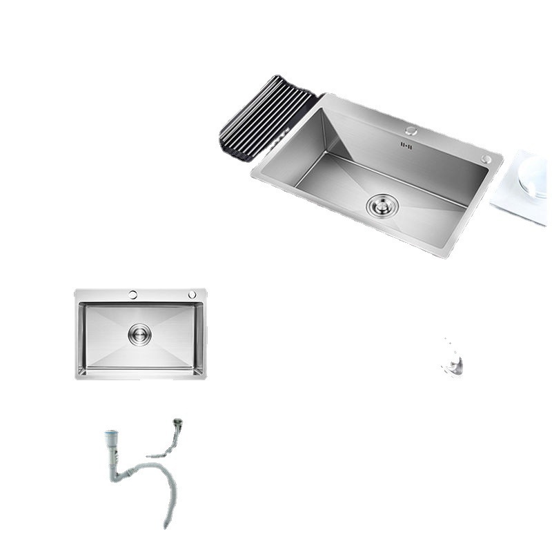 Hot Sale Stainless Steel Single Bowl Kitchen Sink Sink With Rainfall Faucet Sink Kitchen For Household