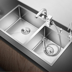 HOT! Stainless Steel Single Bowl with Plate Commercial Sink Stainless Steel Work Station Kitchen Sink