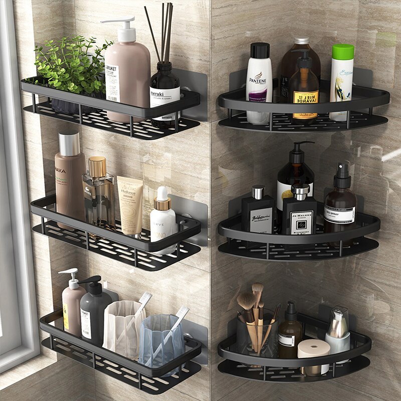 High Quality Accessories Basket Shelves Bathroom Storage Organizer No Drilling Wall Mount Corner Shower Caddy Shelf