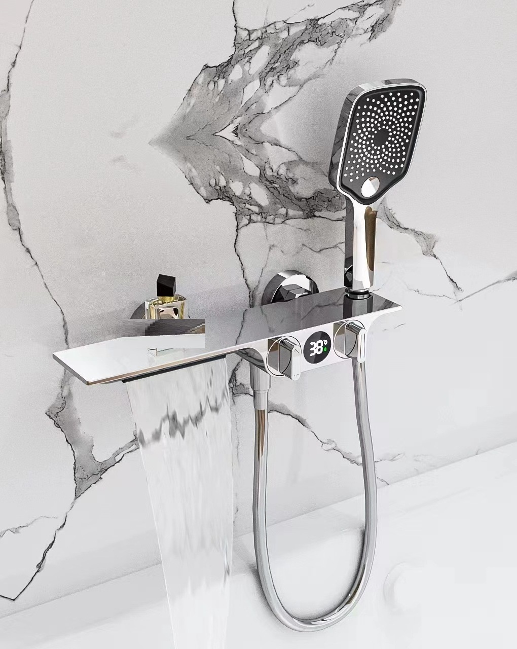 Hot Cold Bathroom Wall Mounted Simple Shower Mixer Tap Shower Faucet Shower Set