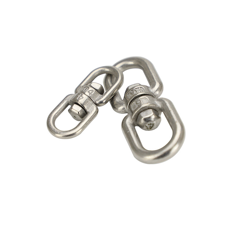 double eye swivel for dog leash Marine Rigging M8 Stainless Steel 304 Eye And Eye Swivel Chain Connector