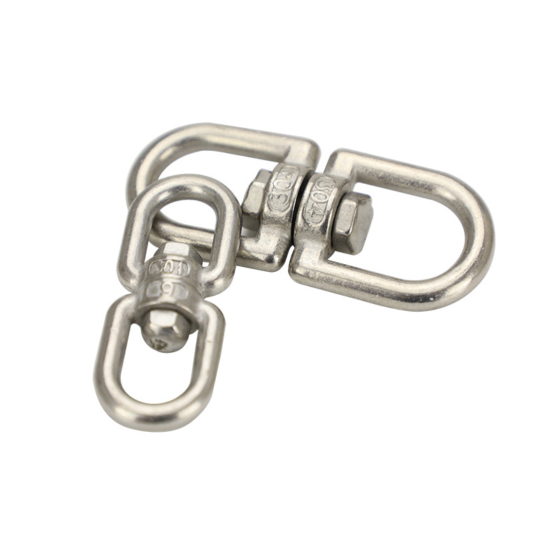 double eye swivel for dog leash Marine Rigging M8 Stainless Steel 304 Eye And Eye Swivel Chain Connector