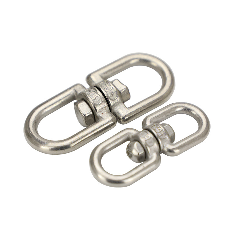 double eye swivel for dog leash Marine Rigging M8 Stainless Steel 304 Eye And Eye Swivel Chain Connector