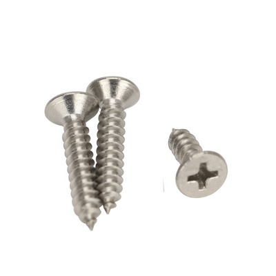 Stainless Steel Cross Recessed Flat Countersunk Head Self Tapping Chipboard Screw