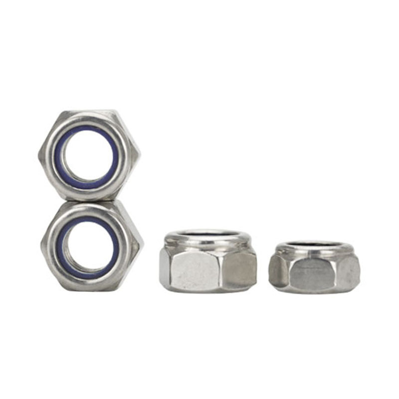 Factory direct fasteners price self locking nut stainless steel SS304  DIN985 hex nylock nut