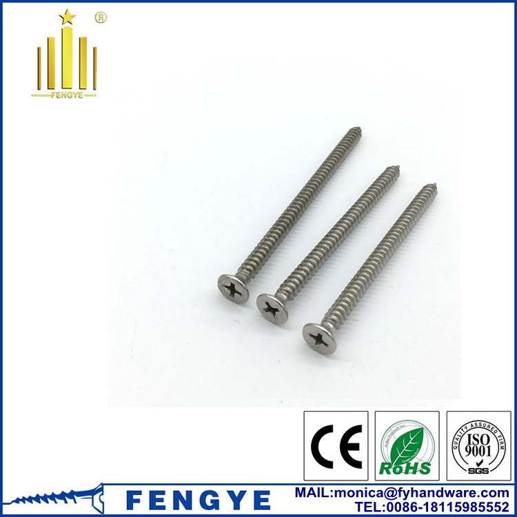 Stainless Steel Cross Recessed Flat Countersunk Head Self Tapping Chipboard Screw