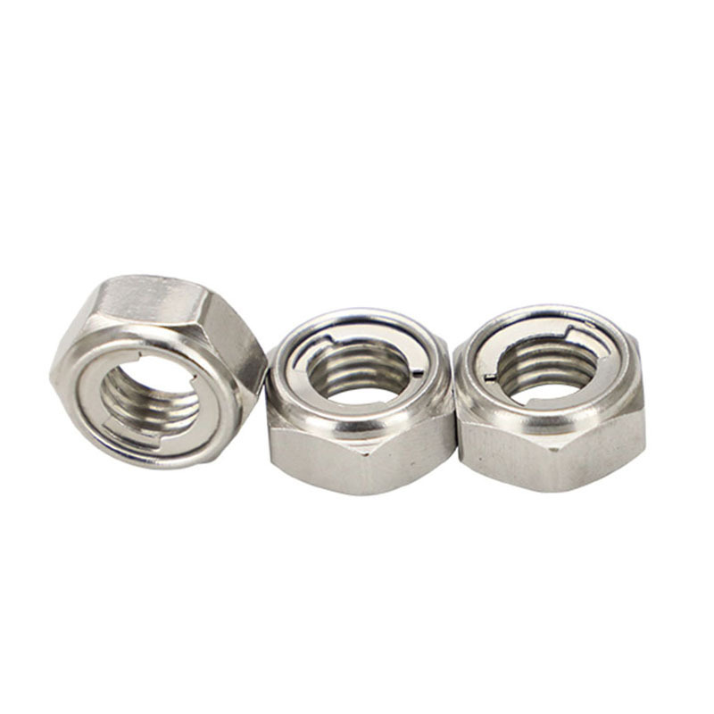 Factory direct fasteners price self locking nut stainless steel SS304  DIN985 hex nylock nut