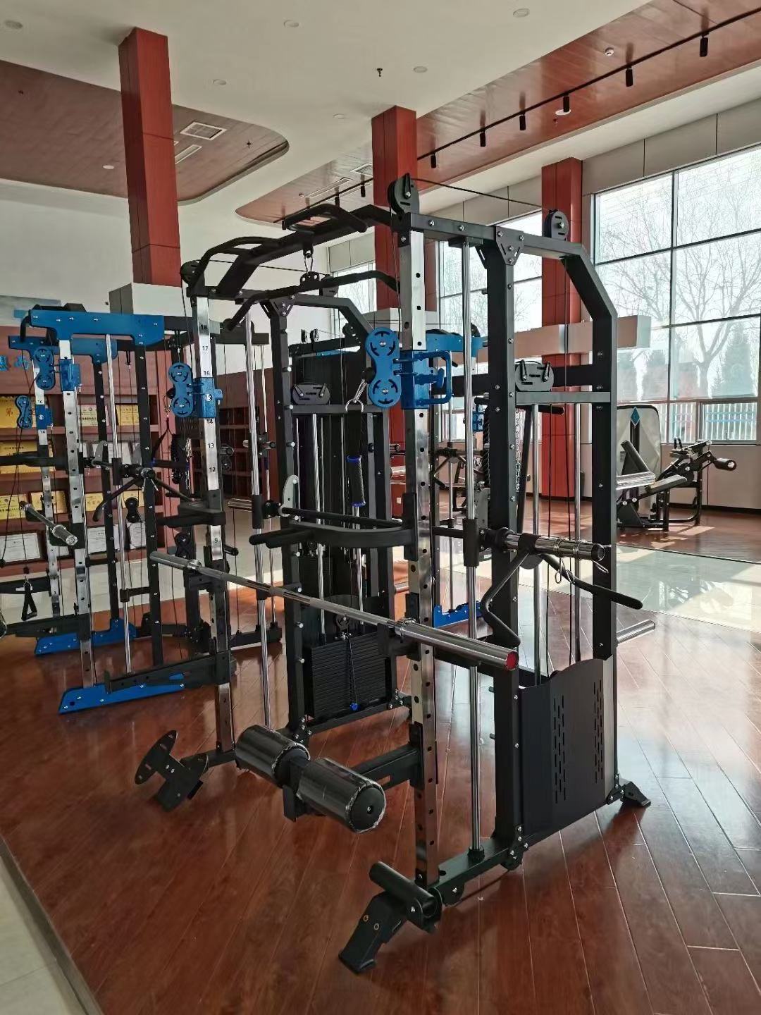 Multi functional trainer smith machine with pectoral fly function plate and weight stack loaded hot sale cheap price