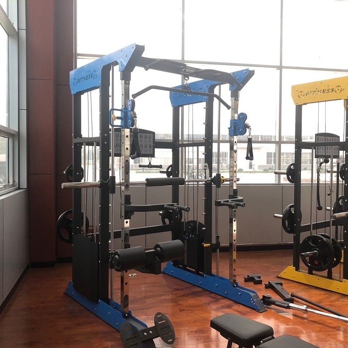 Multi functional trainer smith machine with pectoral fly function plate and weight stack loaded hot sale cheap price