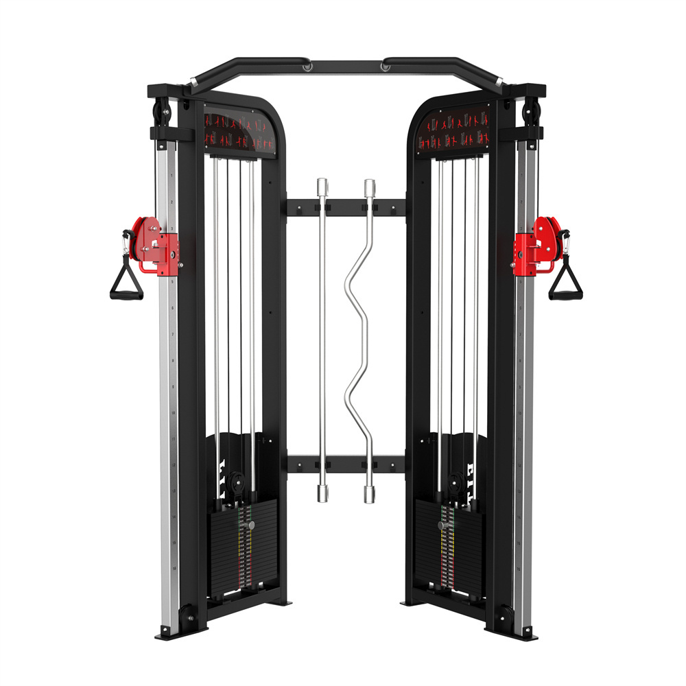 commercial functional trainer with weight stack 200kg pin loaded