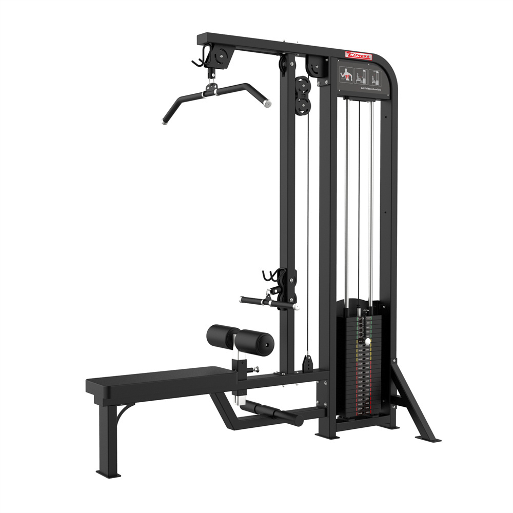 Gym Equipment Lat Pull Down Low Row Strength Machine For Gym Club