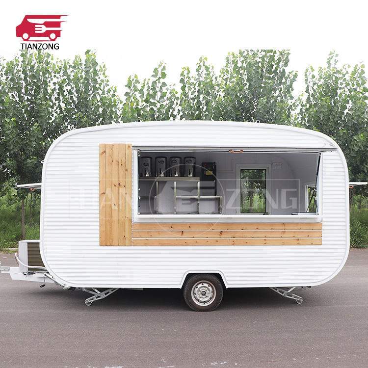 TIANZONG T61 Customized Fast Food Trailer Truck  Pizza Mobile Food Trailer full Equipped Dining Car