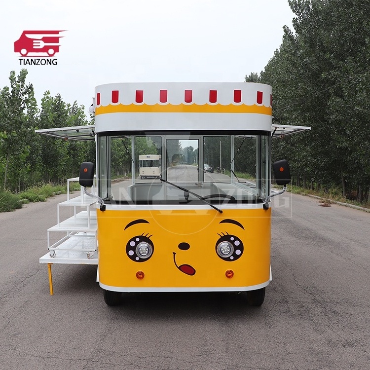 TIANZONG J118 Electric Food Truck with shelves Vending shoes Mobile Food Trailer garment Food cart