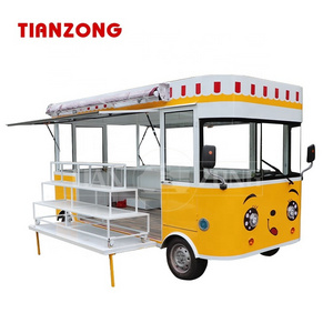 TIANZONG J118 Electric Food Truck with shelves Vending shoes Mobile Food Trailer garment Food cart