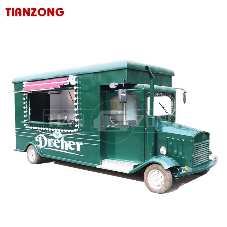 TIANZONG V24 electric food truck with full kitchen large food trailers full equipped coffee ice cream beer food cart