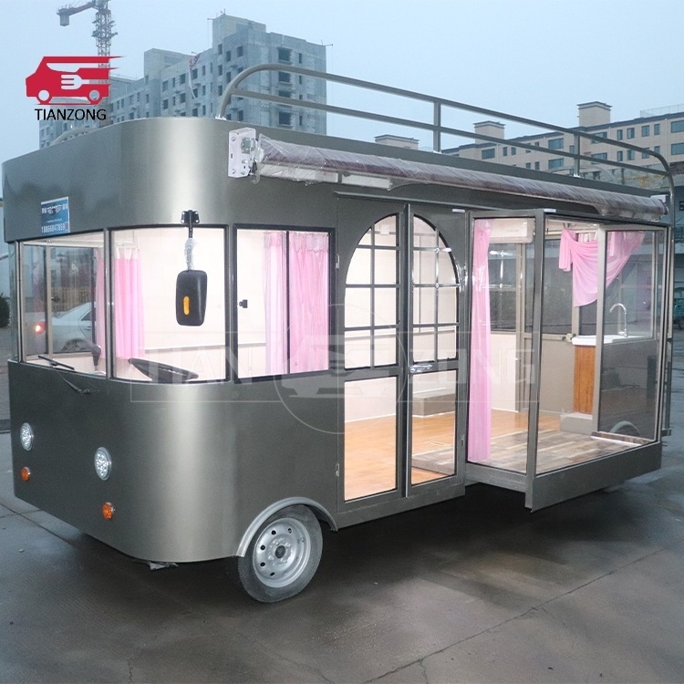 TIANZONG J111 Electric mobile garment truck clothes shop truck coffee cart vending fast food trailer