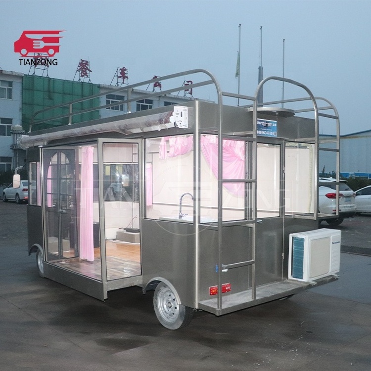 TIANZONG J111 Electric mobile garment truck clothes shop truck coffee cart vending fast food trailer