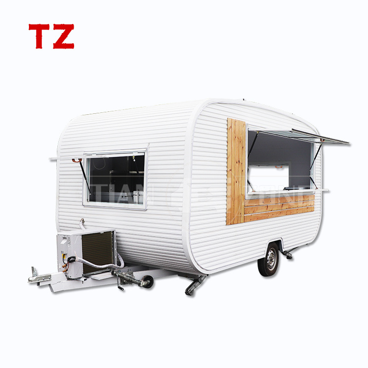 TIANZONG T61 Customized Fast Food Trailer Truck  Pizza Mobile Food Trailer full Equipped Dining Car