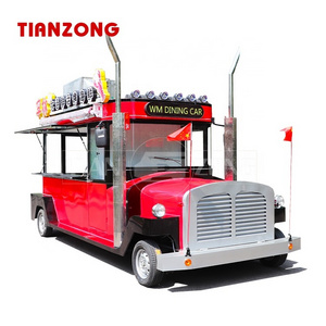 TIANZONG V9 high quality food trailer with full kitchen equipments vintage food caravan solar remorque food truck