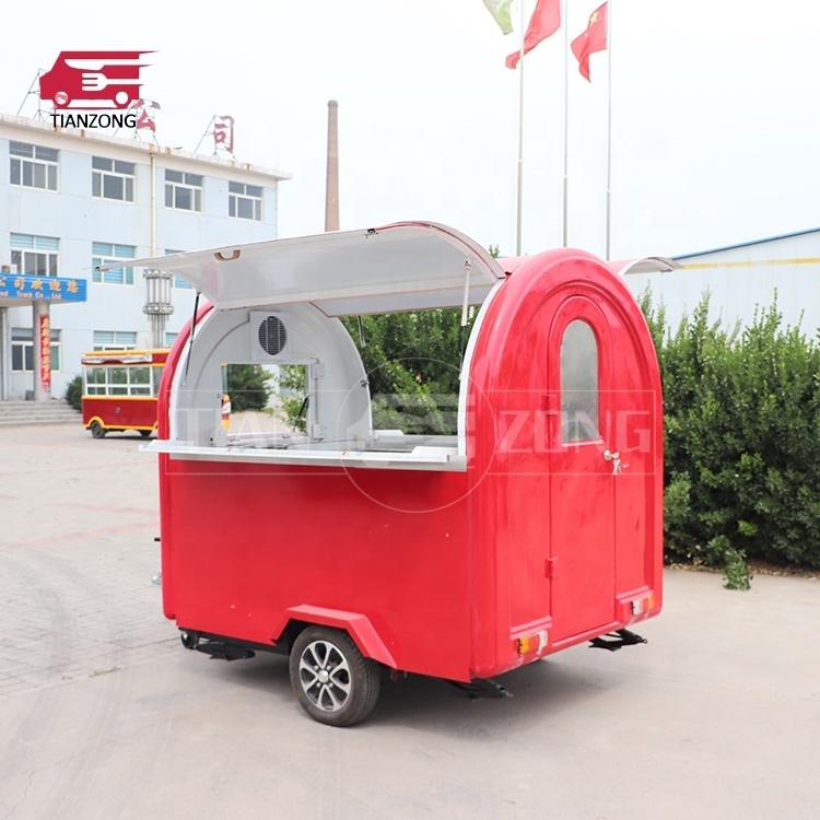 TIANZONG T24 Factory Supply mini food truck with Fast Food Machines ice cream trailer vending coffee cart for sales