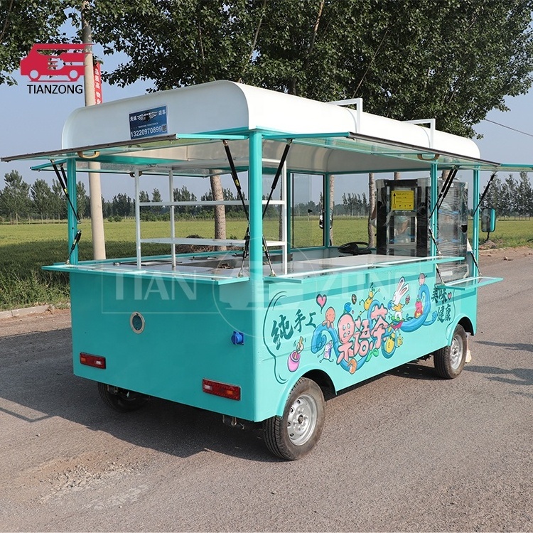 TIANZONG J117 Electric food truck promotional purchase churros cart mobile food cart food trailer for sale ghana