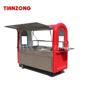 TIANZONG S36 CE ISO approved small food truck food trailers fully equipped for india street gelato cart food stand