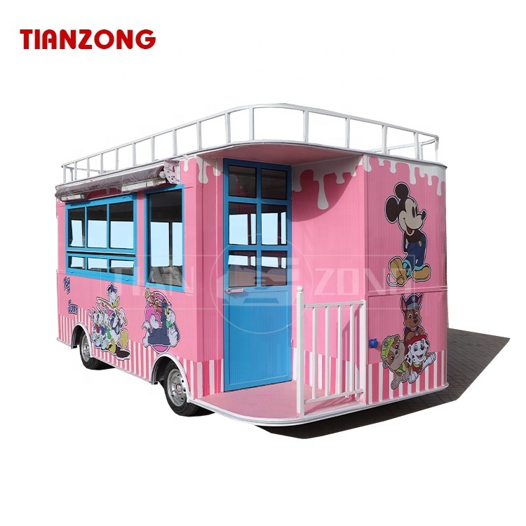 TIANZONG J series Popular pink ice cream car fast food truck food truck for sale europe