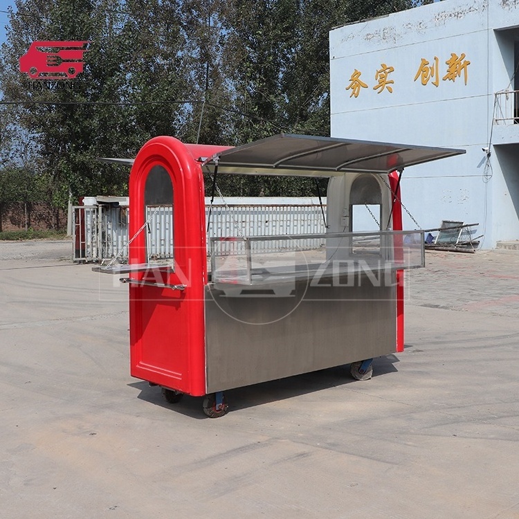 TIANZONG S36 CE ISO approved small food truck food trailers fully equipped for india street gelato cart food stand